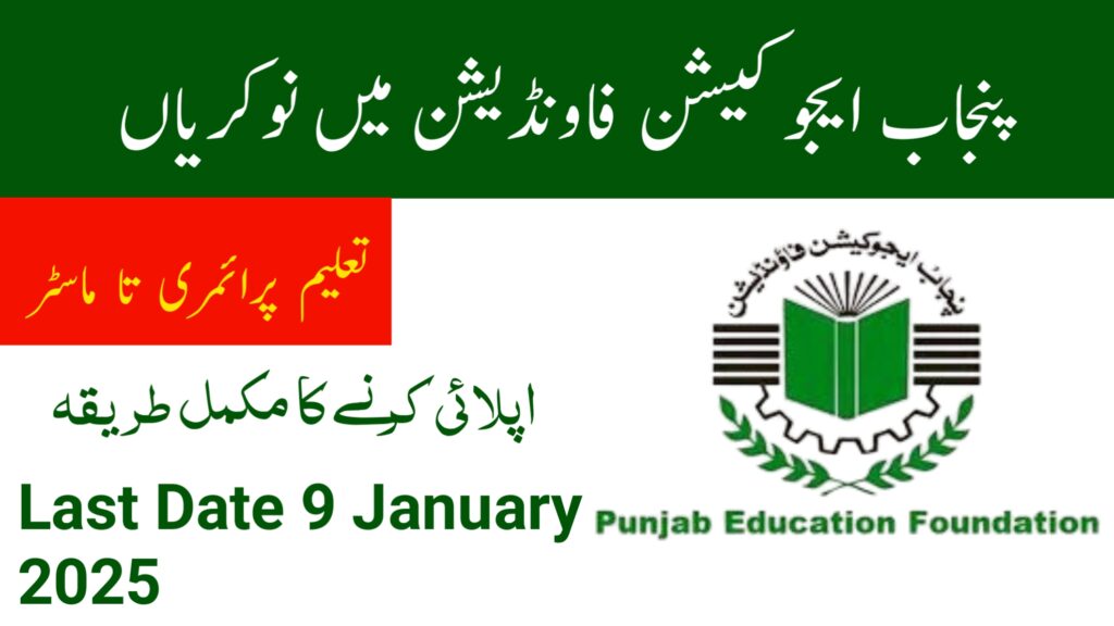 Latest Punjab Education Foundation jobs 2025